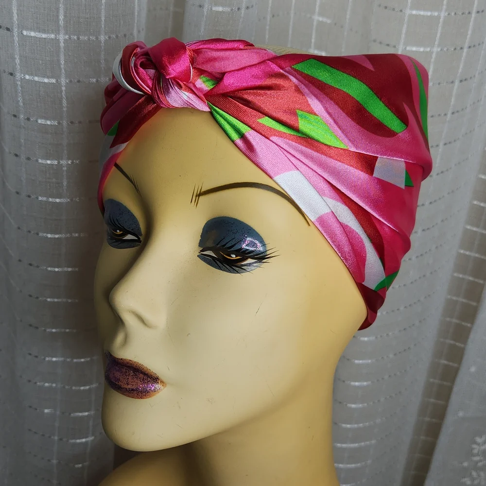 Pink Satin Groovy Vintage Y2K Does 70's Neck or Headscarf Mark By Mark Jacobs